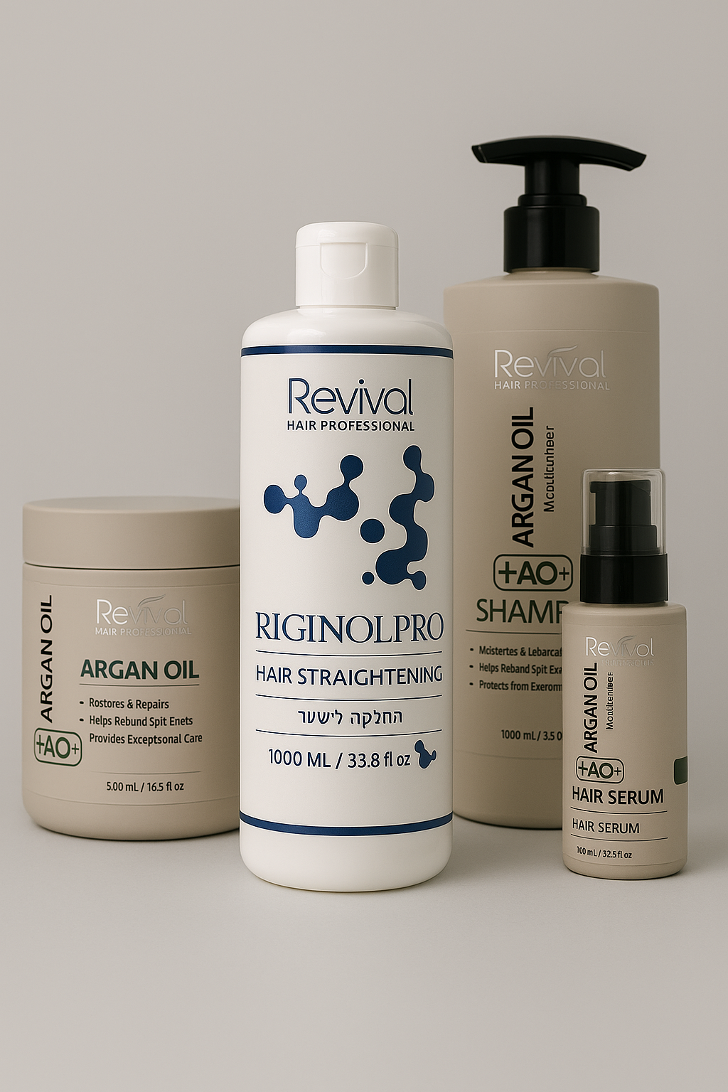 החלקת רג׳ינול פרו Riginol PRO ברשיון משרד הבריאות 1 ליטר + ערכת מארז טיפוח שמן ארגן