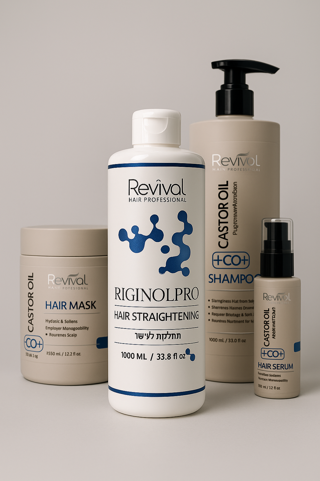 החלקת רג׳ינול פרו Riginol PRO ברשיון משרד הבריאות 1 ליטר + ערכת מארז טיפוח שמן קיק