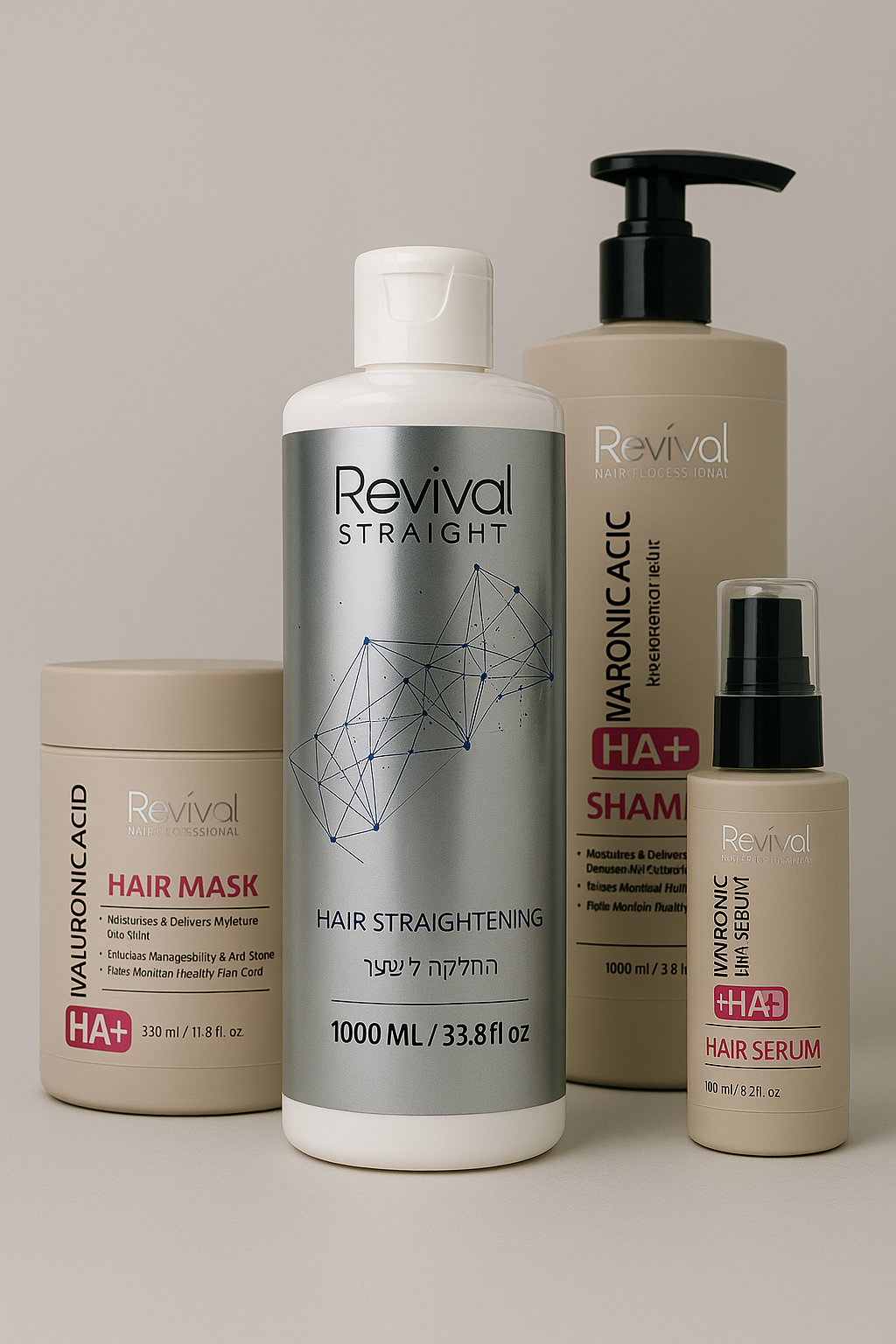 החלקת שיער Revival Straight רבייבל סטרייט + מארז טיפוח ח היאלורונית