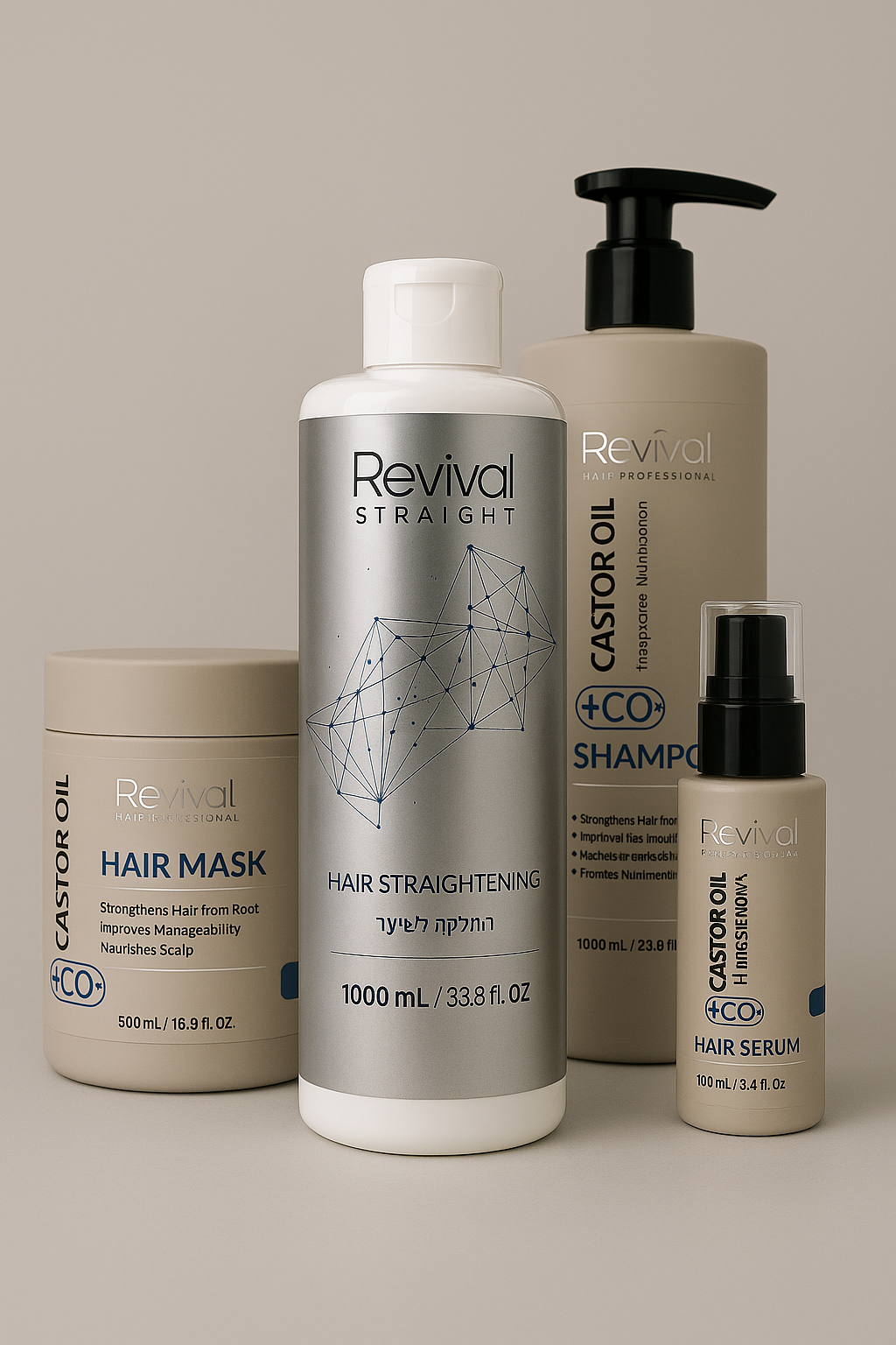 החלקת שיער Revival Straight רבייבל סטרייט + מארז טיפוח שמן קיק