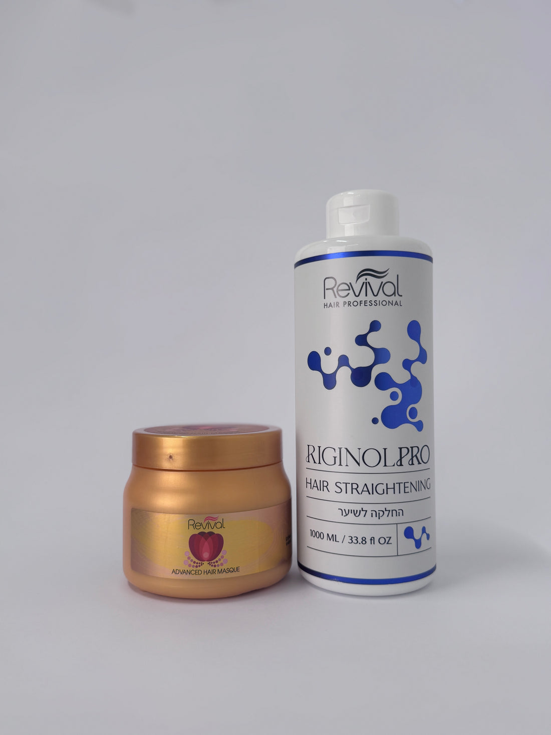 ערכת החלקה Riginol Pro 1 ליטר + מסכת קרטין מסדרת זהב